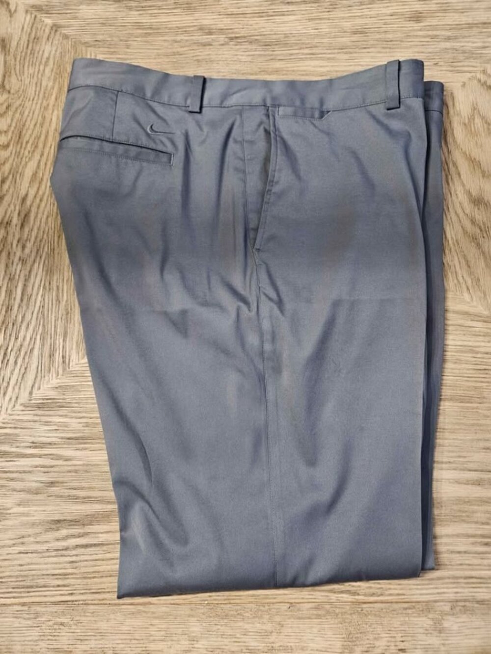 Men's Grey NIKE GOLF Pants, Dri-Fit 5 Pocket, Flat Front - Size 42/32